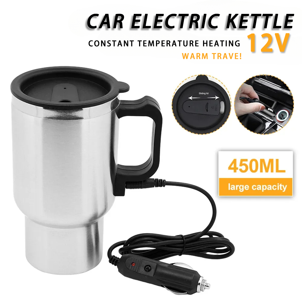 Outdoor Camping Kettle - Bouilloire chauffante électrique pour voiture, DC