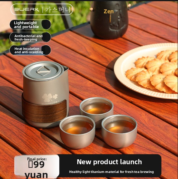 Outdoor Camping Kettle - Ensemble de thé portable de voyage