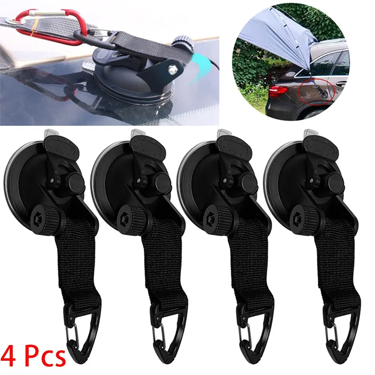 Camping Zelt Outdoor - 4 ventouses de tente auto, boucle