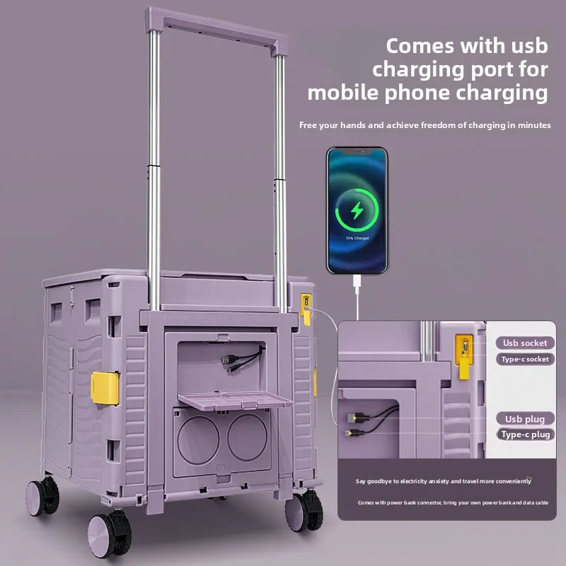 Outdoor Camping Shop - Chariot de courses pliable multifonctionnel pour