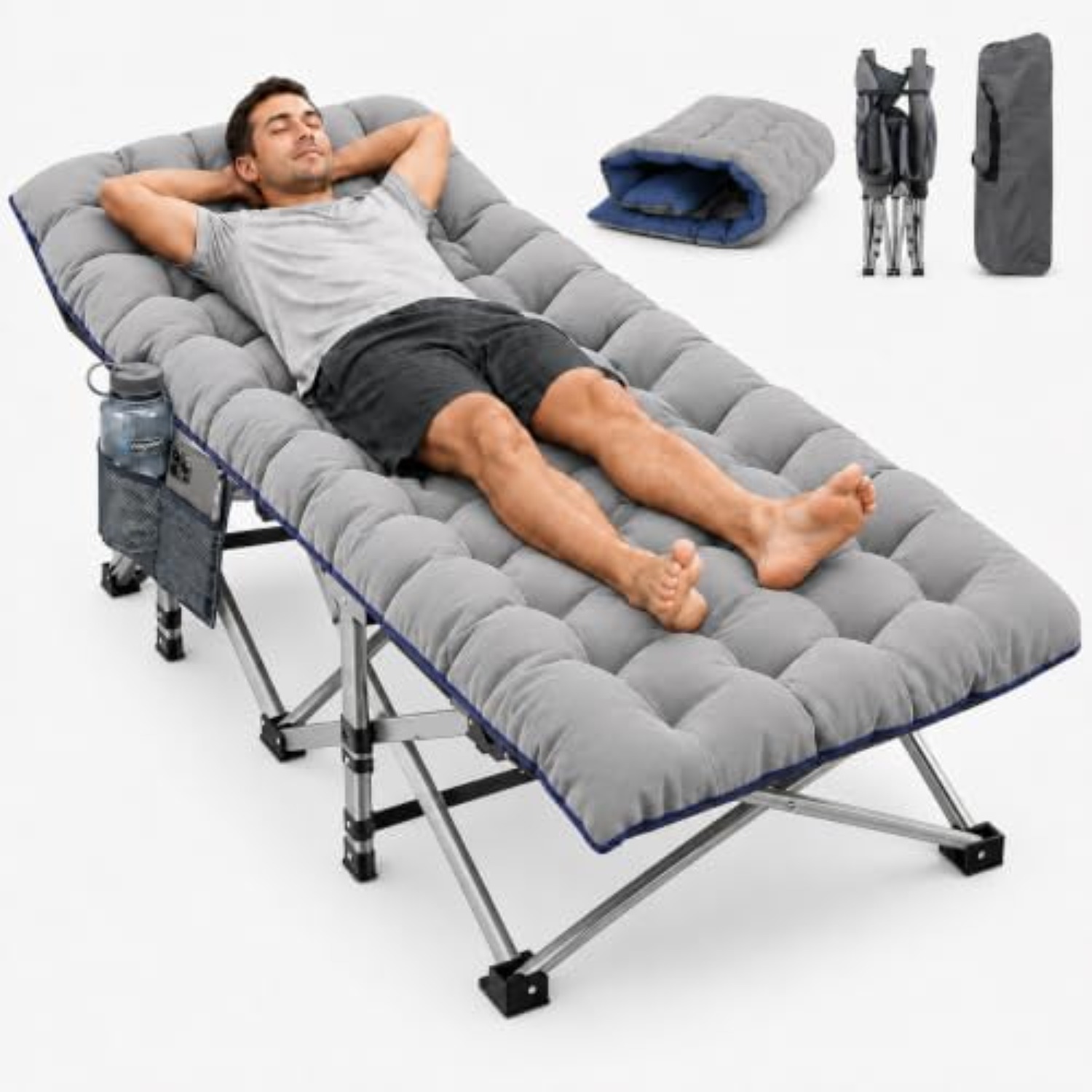 Outdoor Camping Cot - Lit de camping XXL de 32
