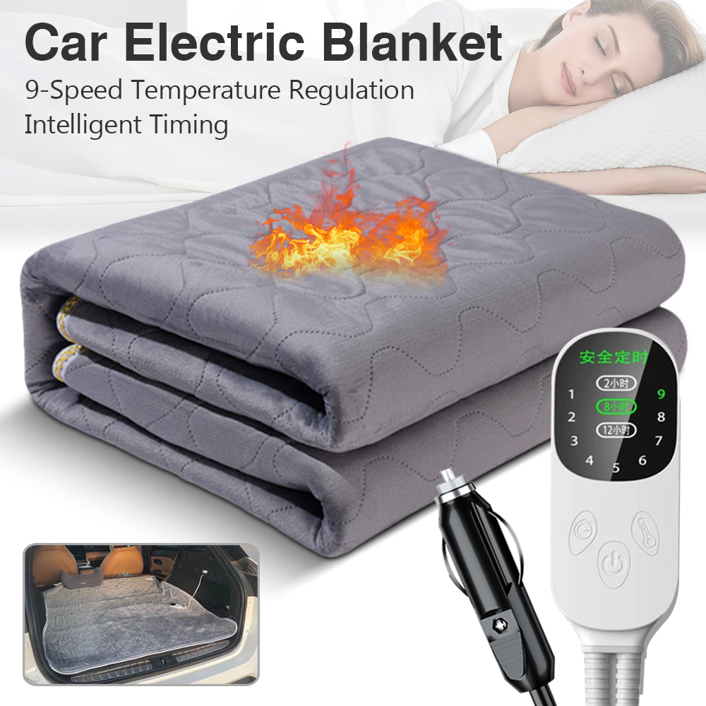 Outdoor Camping Heated Blanket - Couverture électrique pour voitures 12V, niveau
