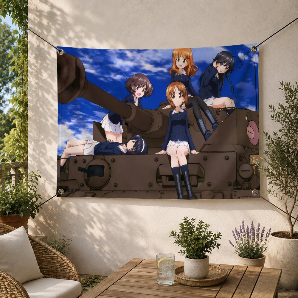 Outdoor Und Camping - Drapeaux décoratifs d'anime militaire G-Girls Und