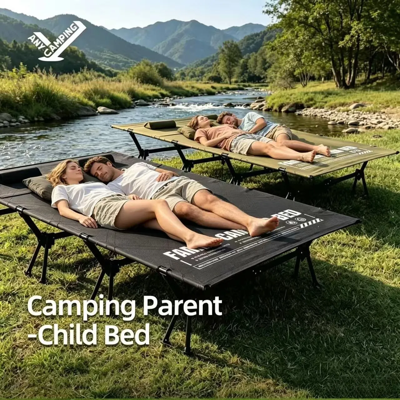 Outdoor Camping Cot - Lit de camping pliable pour deux