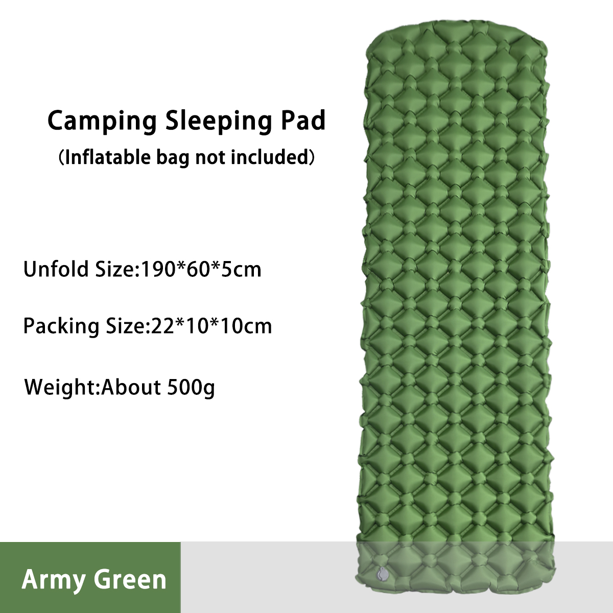 Outdoor Camping Cot - Matelas gonflable de camping pour tente,