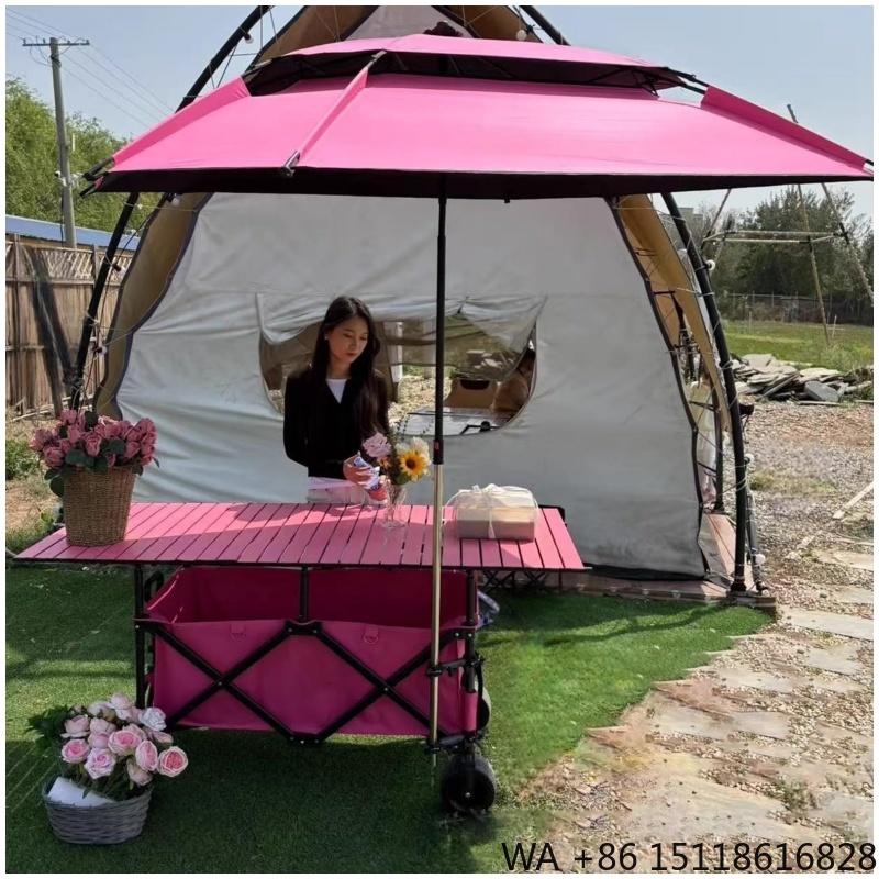 Outdoor Camping Folding Table - Chariot pliant robuste de 420 L