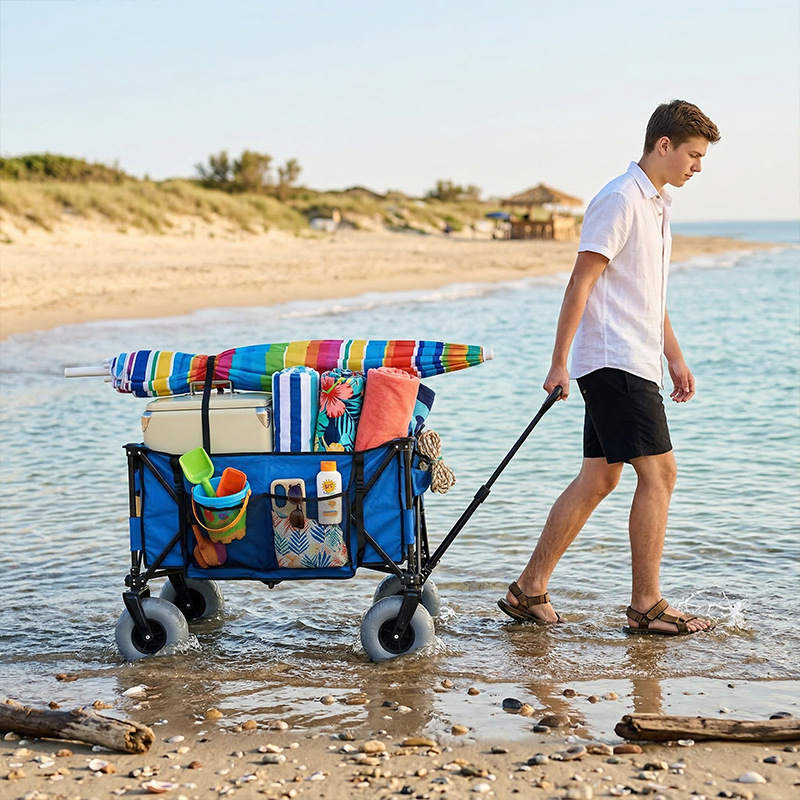 Chariot de plage pliable en mé - Outdoor Camping Folding Table avis et prix