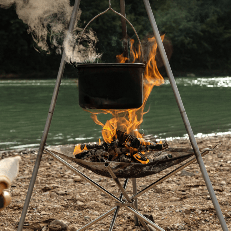 Foyer de camping pliable en ac - Outdoor Camping Fireplace avis et prix