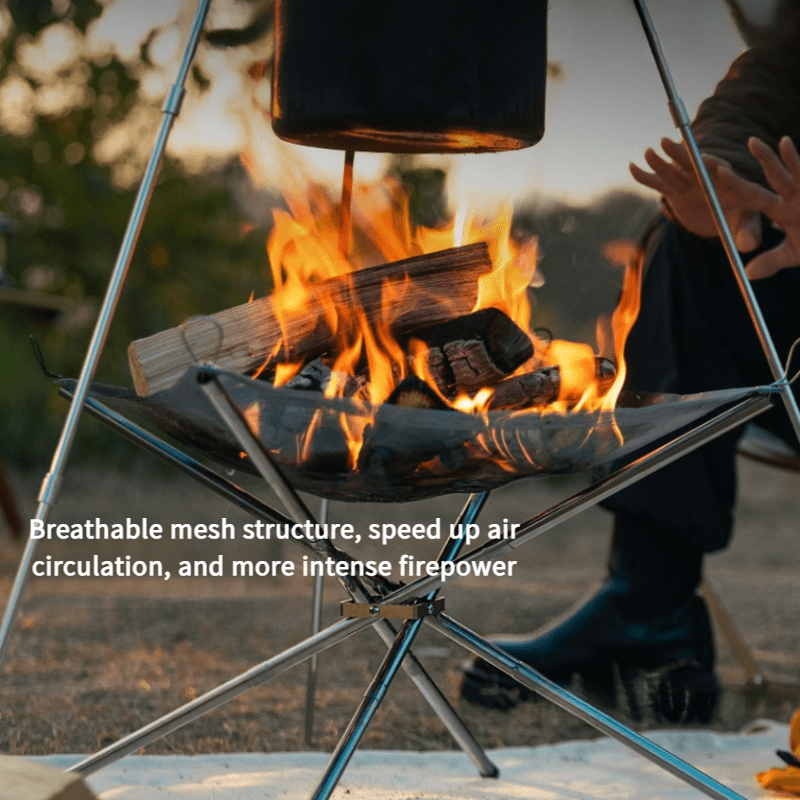 Foyer de camping pliable en ac - Outdoor Camping Fireplace avis et prix
