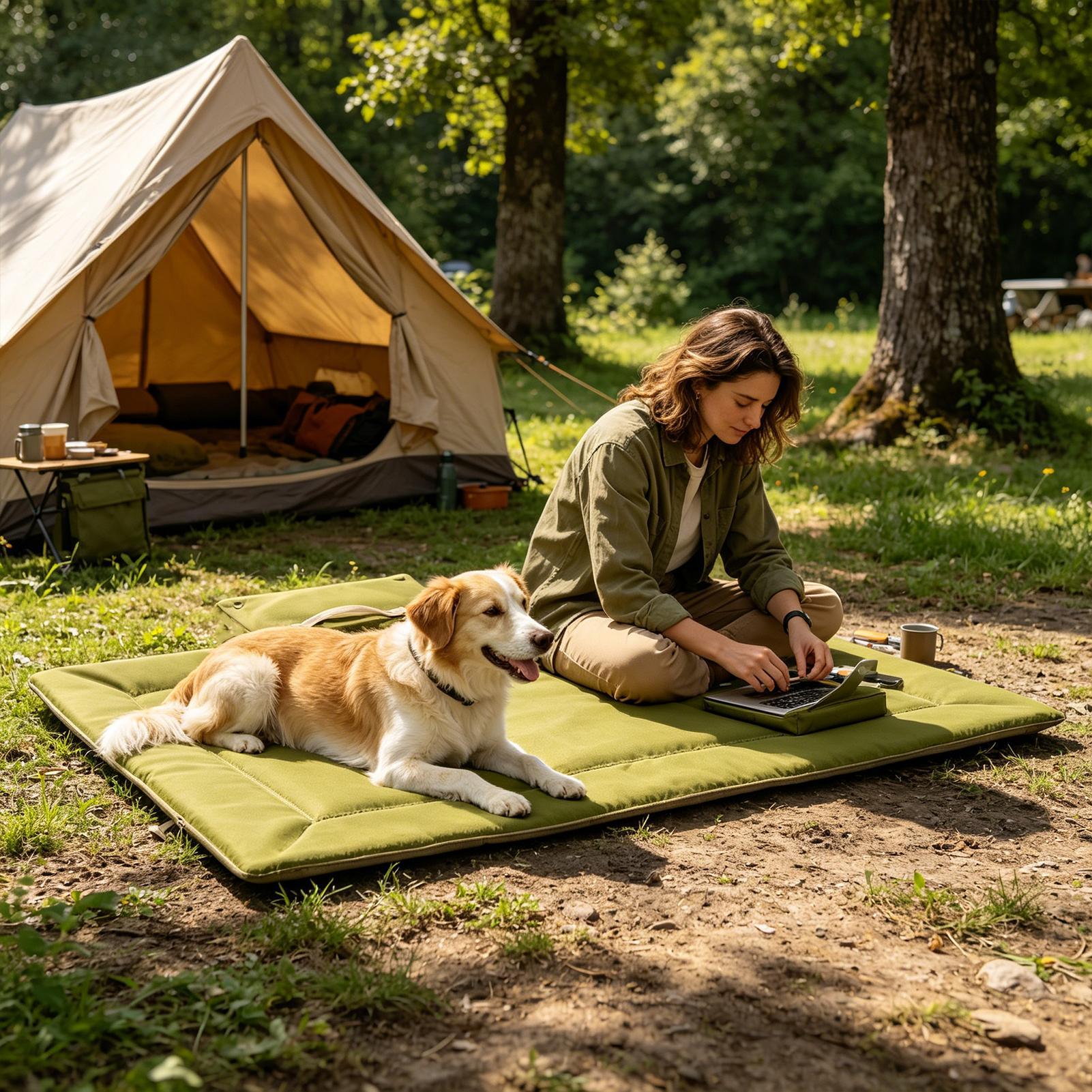 Coussin de voyage pliable et l - Outdoor Camping Dog Bed avis et prix