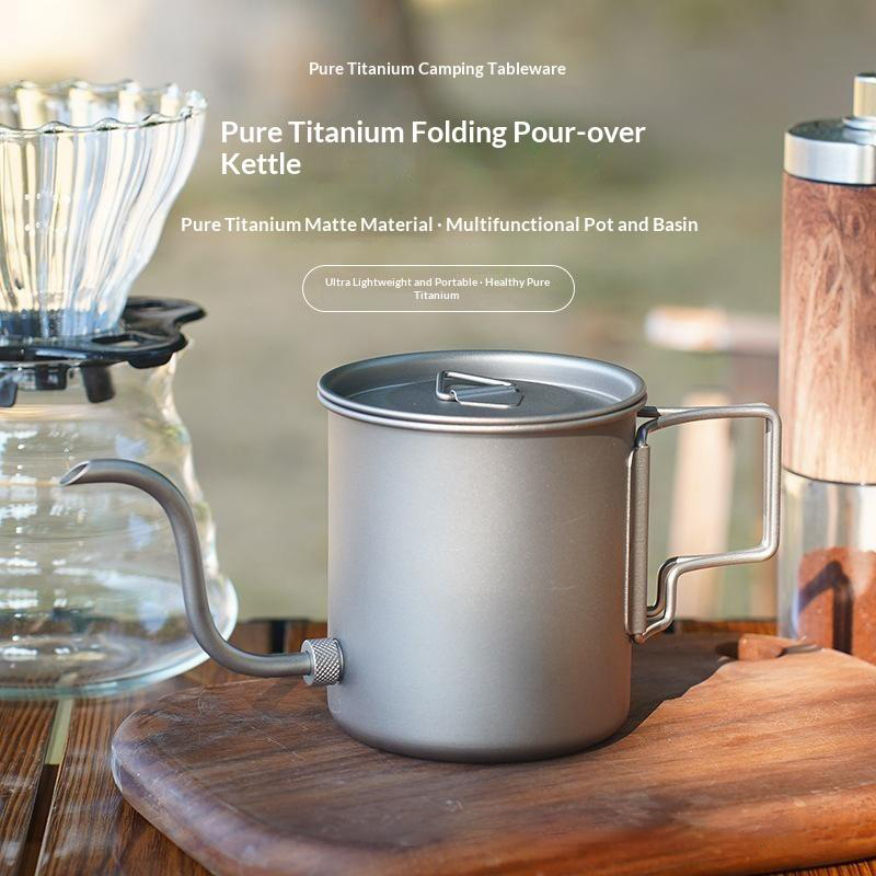 Bouilloire à café en titane pu - Outdoor Camping Kettle avis et prix
