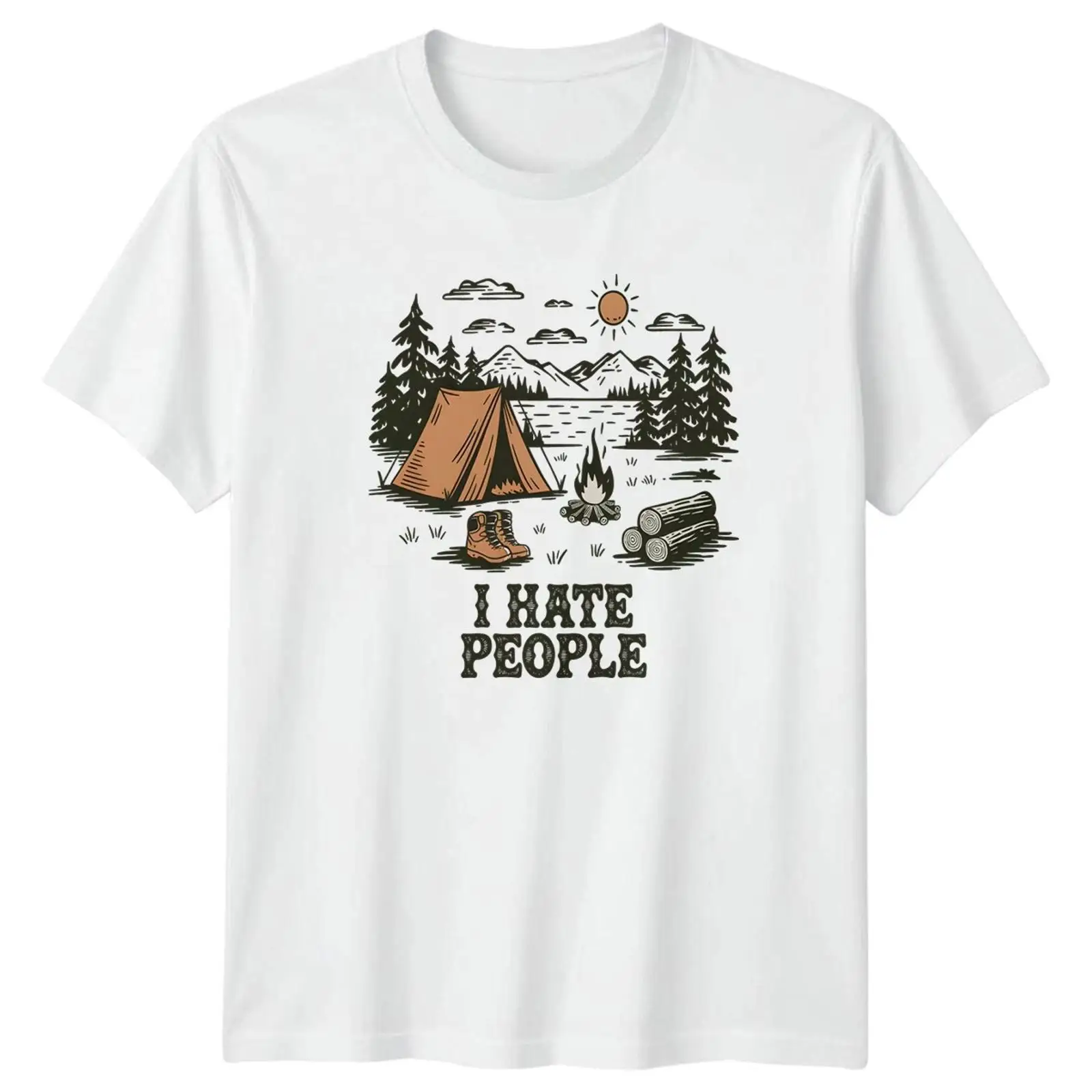 T-shirt « I Hate People » pour - Outdoor Und Camping avis et prix