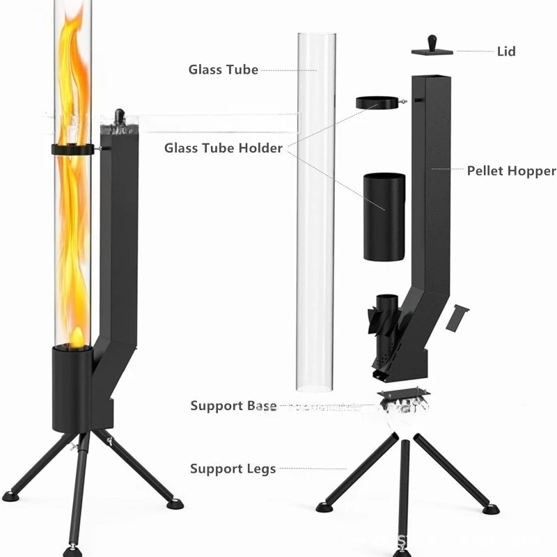 Poêle vertical à fusée - Brûle - Outdoor Camping Fireplace avis et prix